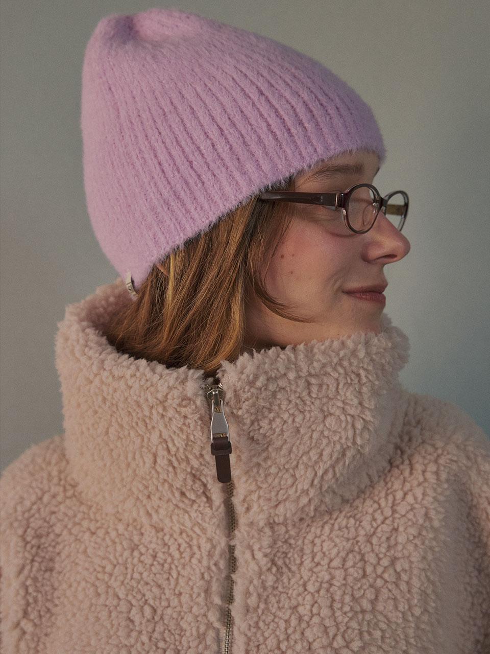 SOFT BOUCLE BEANIE - PURPLE