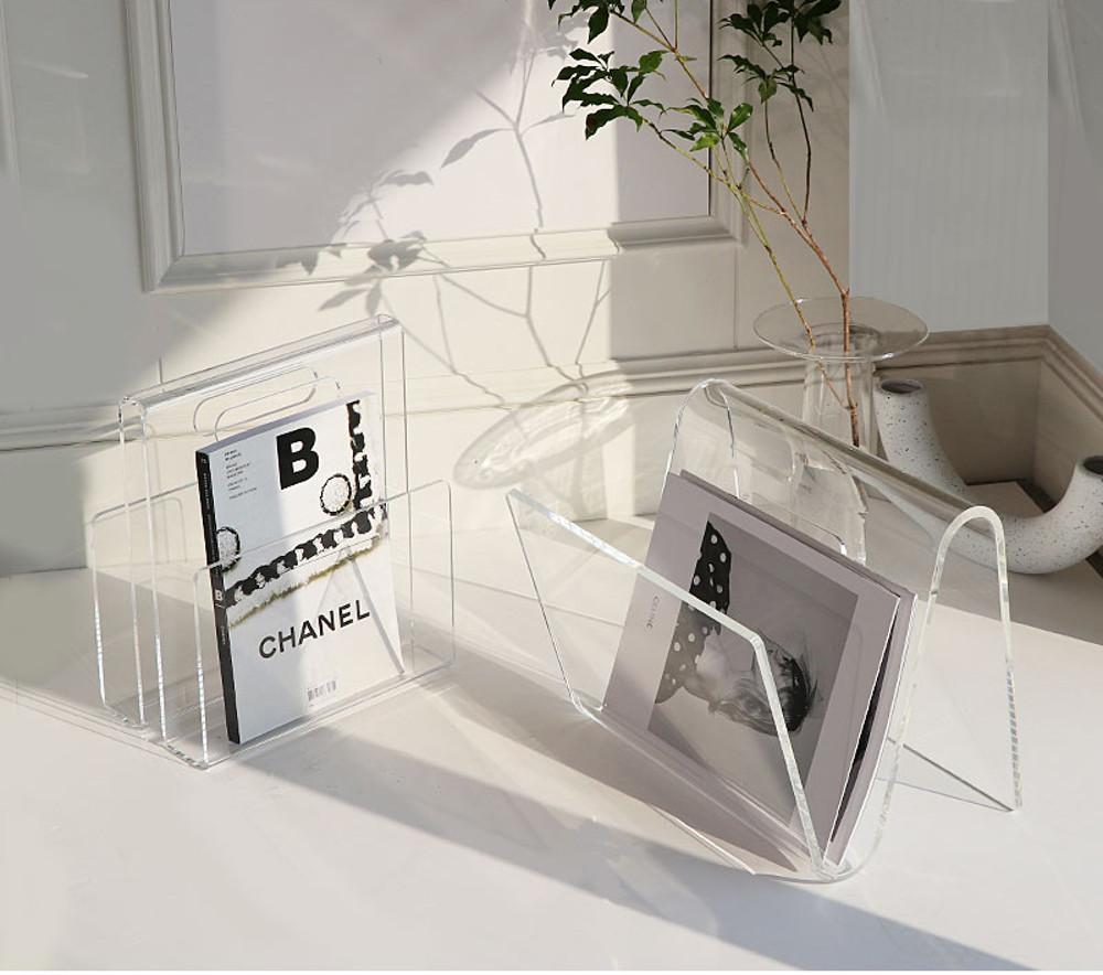 스튜디오 소품 아크릴 매거진 랙 잡지꽂이 bookshelf rack