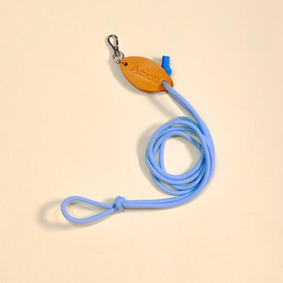 Aeiou Color Nylon Strap (L) with Vegetable Label Baby Blue (Blue)