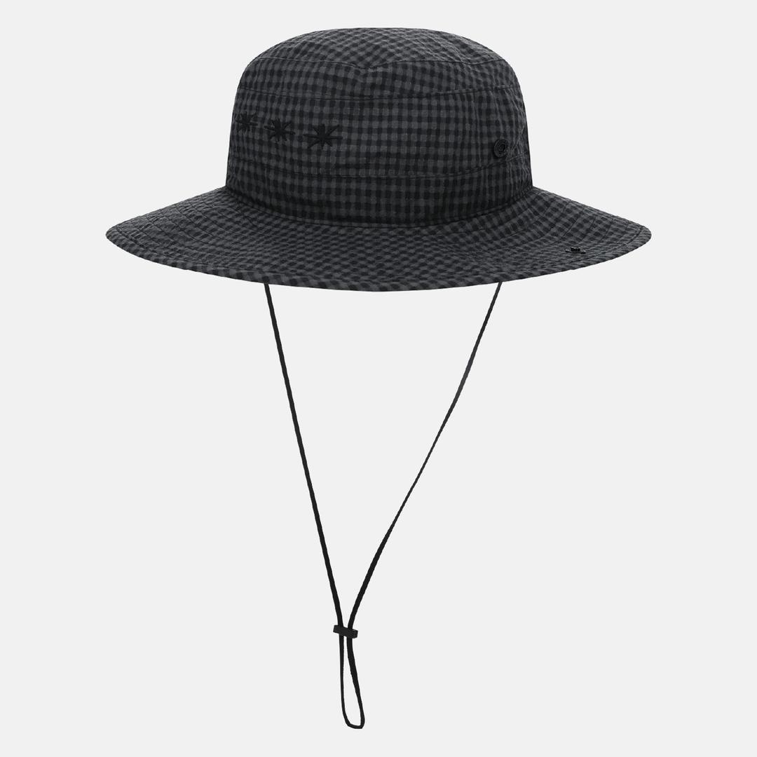 Grid Pioneer Bucket Hat Black Gingham