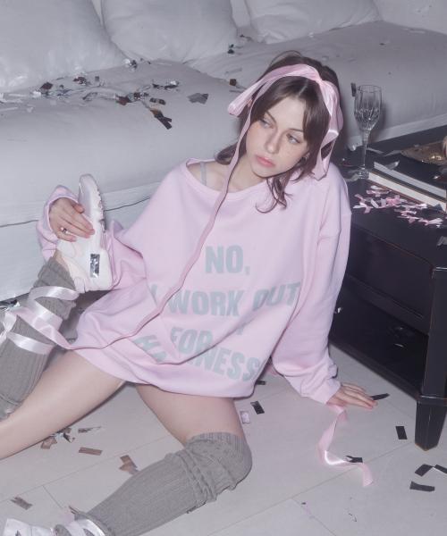 PIGMENT LETTERING SWEATSHIRTS - PINK