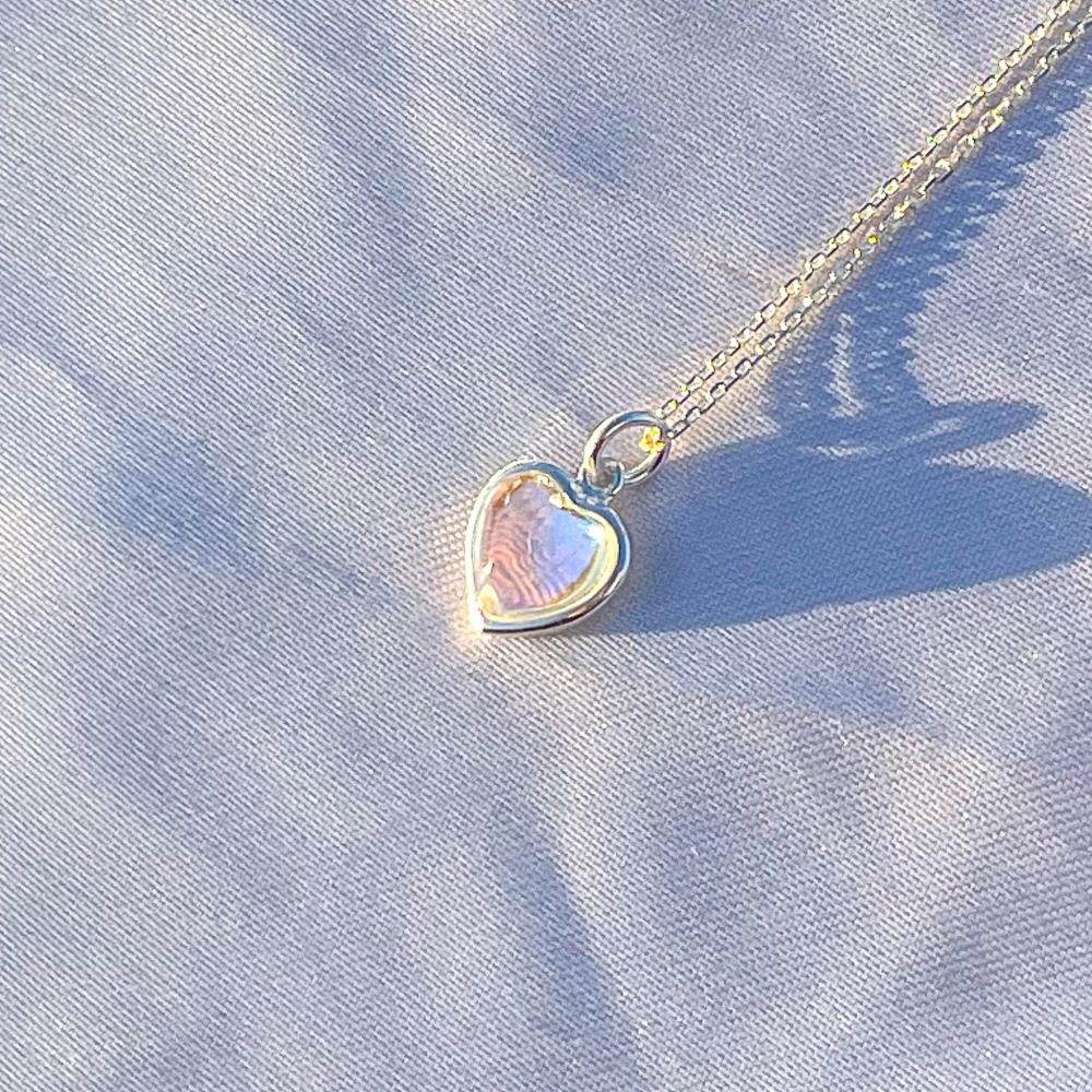 (SILVER925) 오로라 하트 목걸이