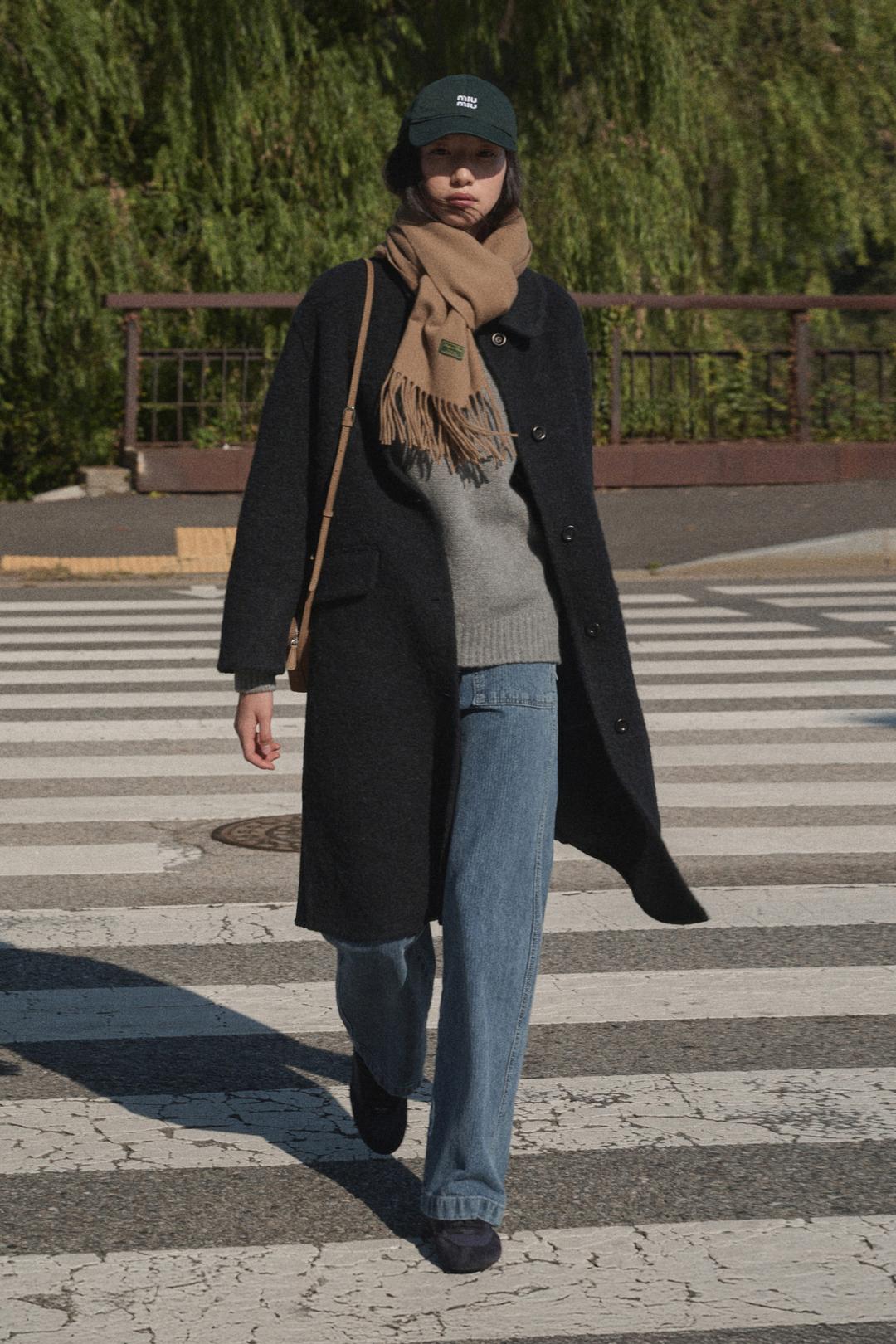 BRUNA ALPACA WOOL HANDMADE LONG COAT_NAVY