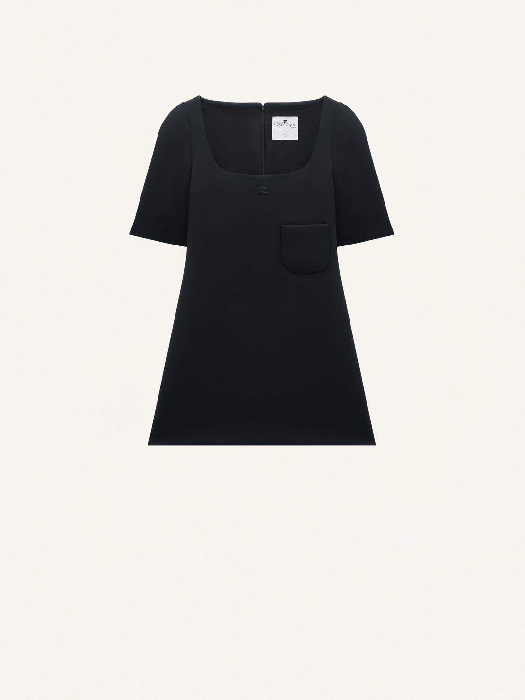 SINGLE POCKET TWILL MINI DRESS