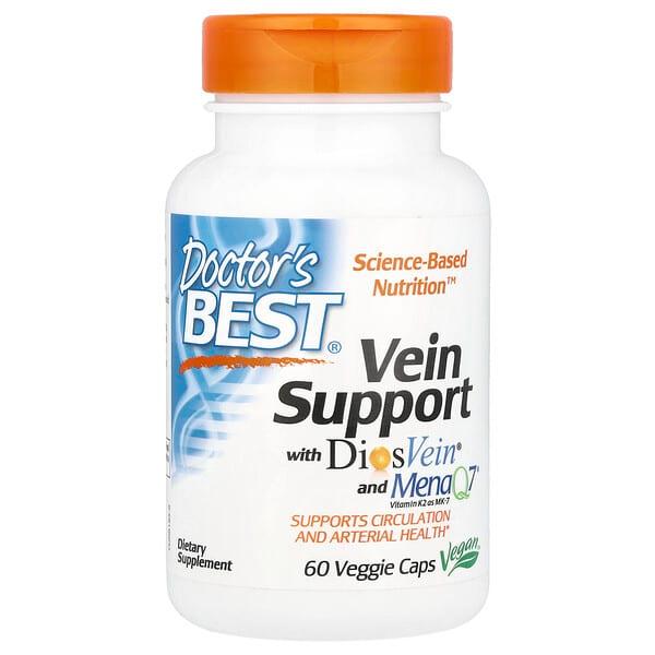 Doctor's Best, Vein Support with DiosVein® and MenaQ7®, 60 Veggie Caps
