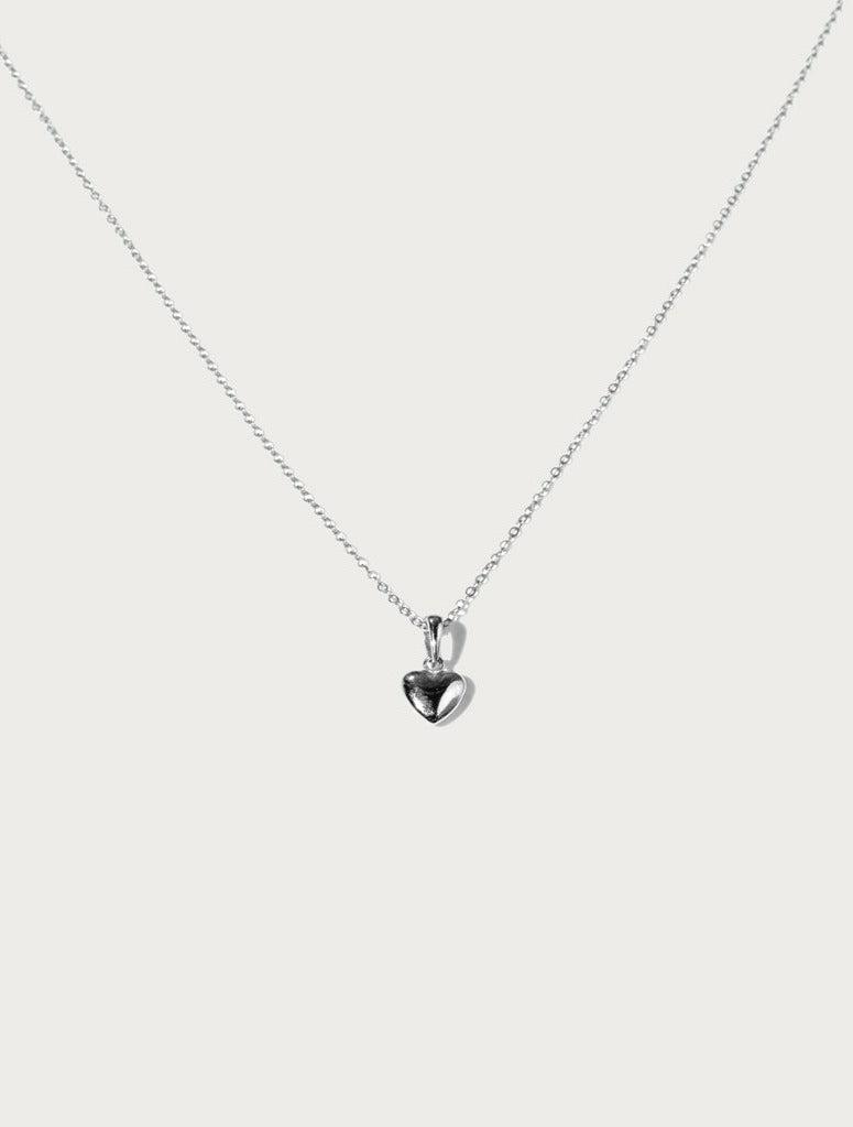 Audrey Heart Necklace in Silver