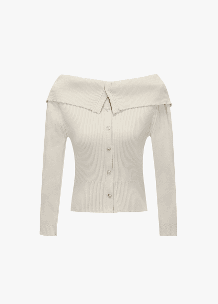 [추가20] 코튼 혼방 오프숄더 니트