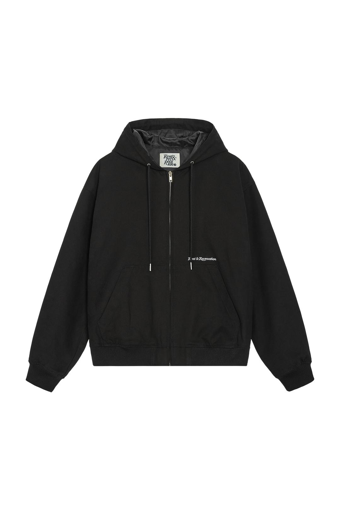 COTTON HOOD JACKET - BLACK