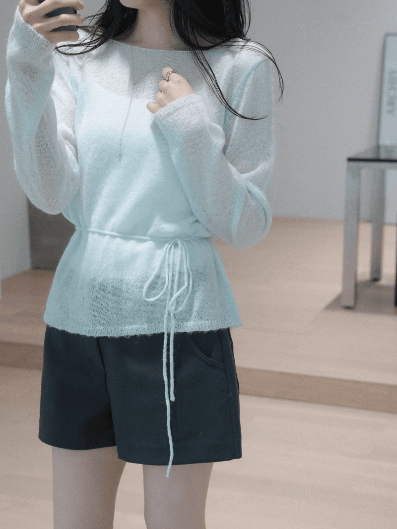 [NouArté] 로앤 스트랩 니트 (민트)