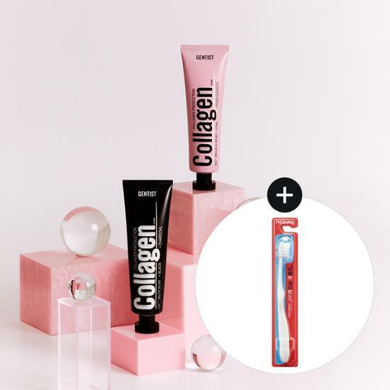 젠티스트 투엑스 치약 100G 4종 택1 [핑크/블랙] (+칫솔 증정)