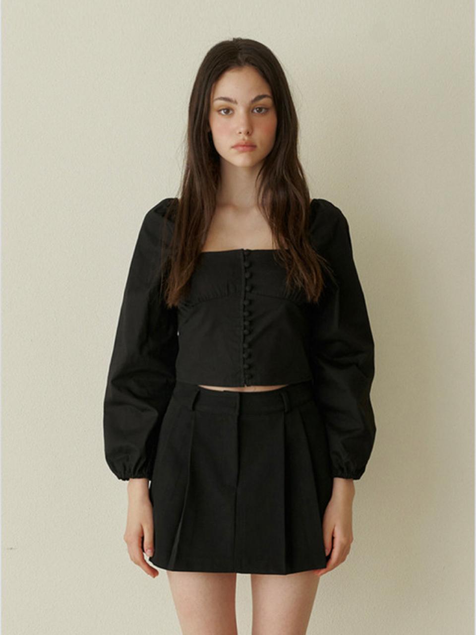 Baby long sleeve blouse - black