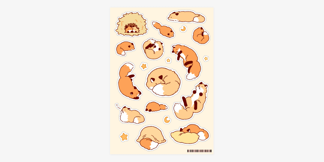 노곤노곤 뽁시리 모조지 스티커