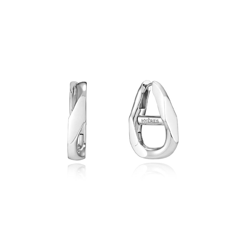 [이에르로르] 에리떼 실버 커브 엠블럼 귀걸이 M Silver HL5E13518W9XXX