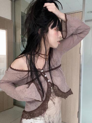 cucu lace layer cardigan