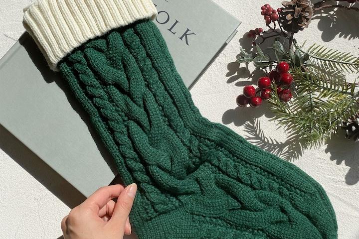 크리스마스 니트 양말 선물 주머니 7colors