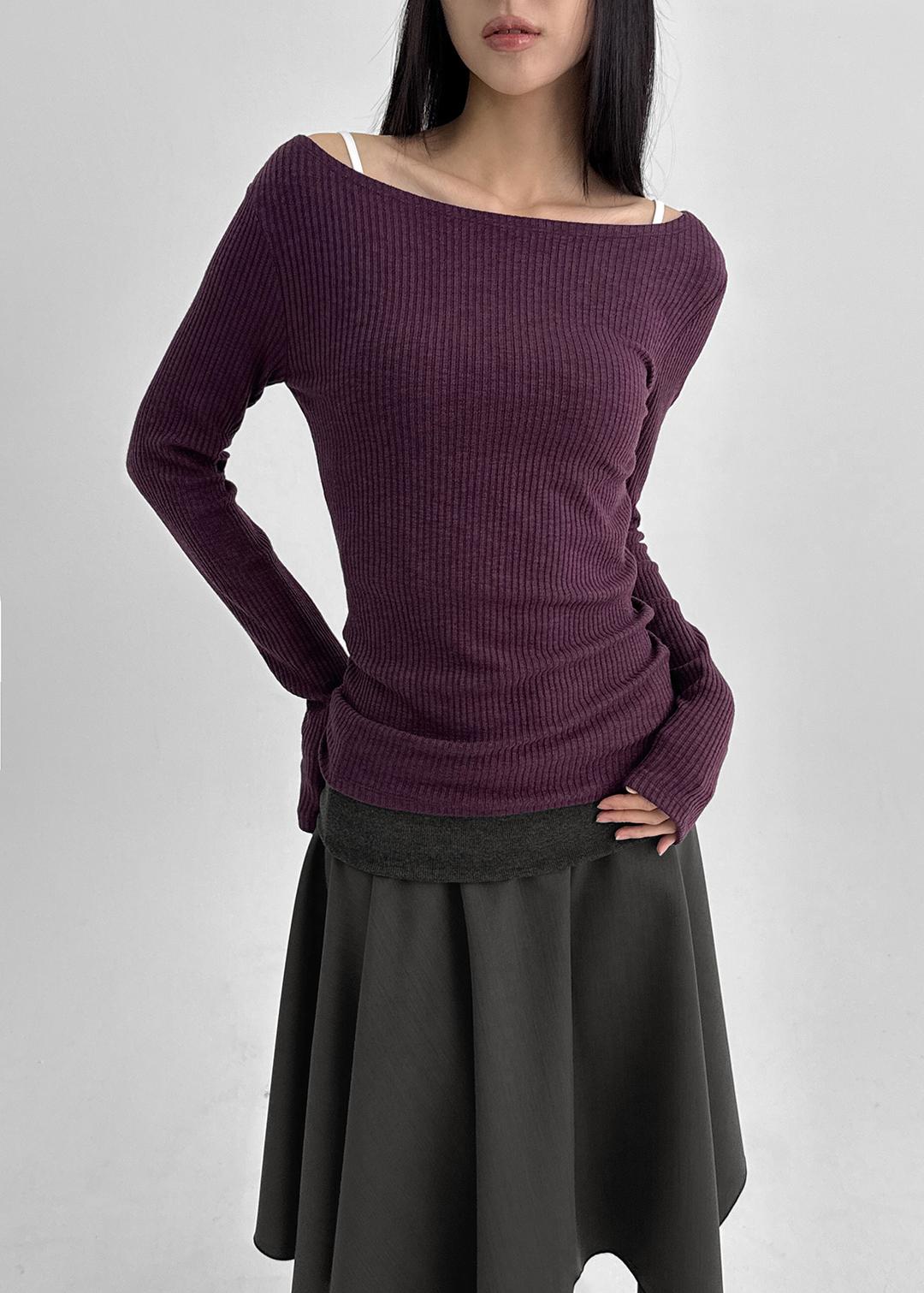 블랙업 [MADE] 루린드 보트넥 긴팔티 (F/W ver.)