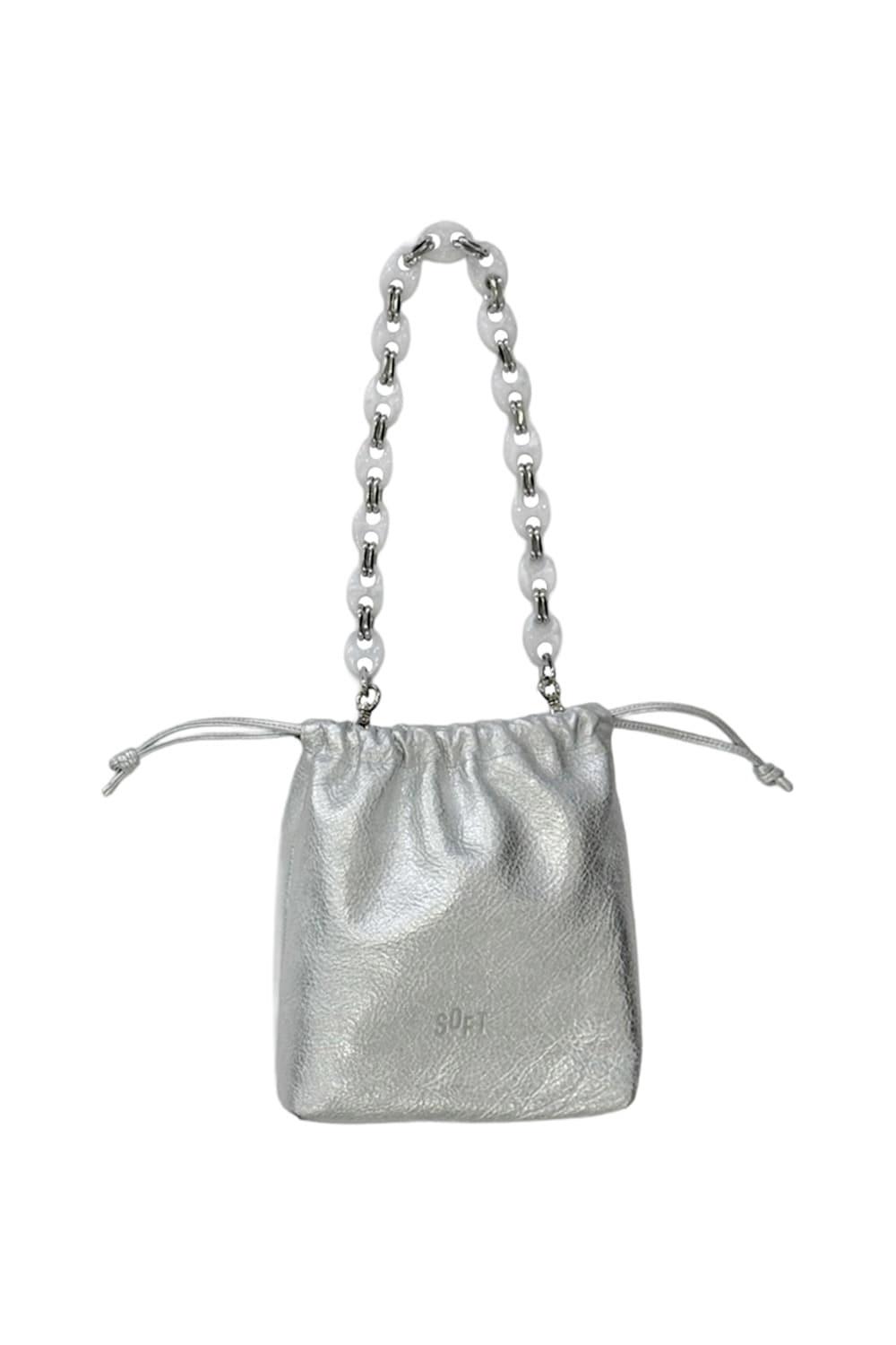 DUST LEATHER BAG_SILVER