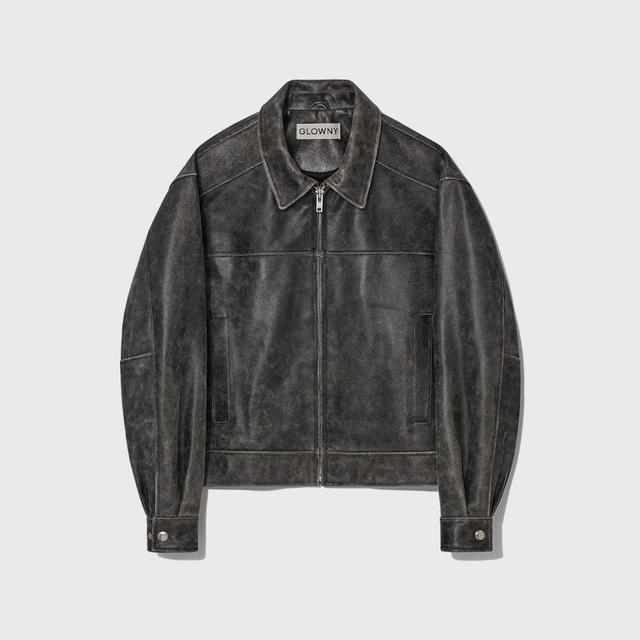 FADE LEATHER JACKET - REGULAR (BLACK)