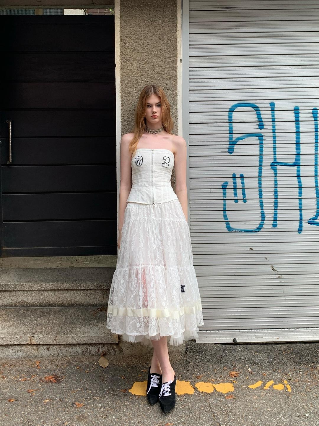 [G0032]Vibe jersey tulle skirt