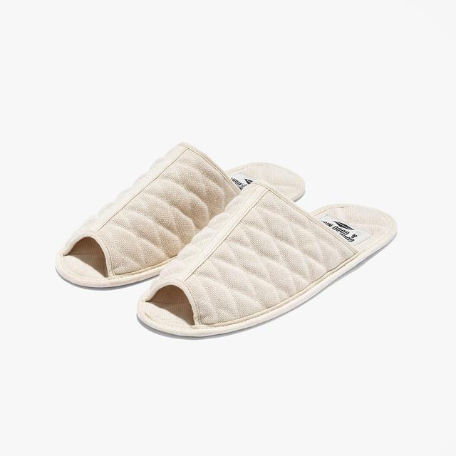 CANVAS ROOM SHOES _ Ecru