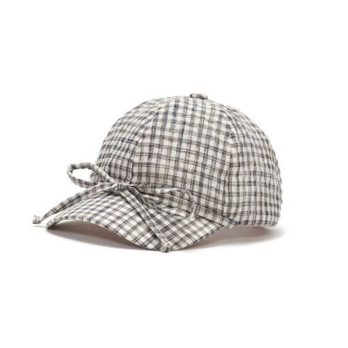 BASIC BALL CAP_RIBBON_TINY CHECK (2차리오더)