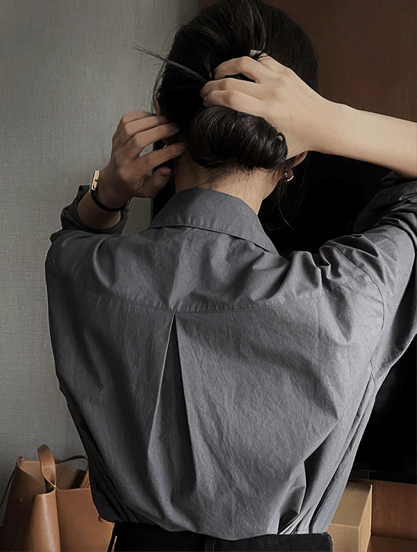 오브이베브 [1000장 돌파] Arc shirt가을/얼리버드/차콜/셔츠/오버핏/출근룩