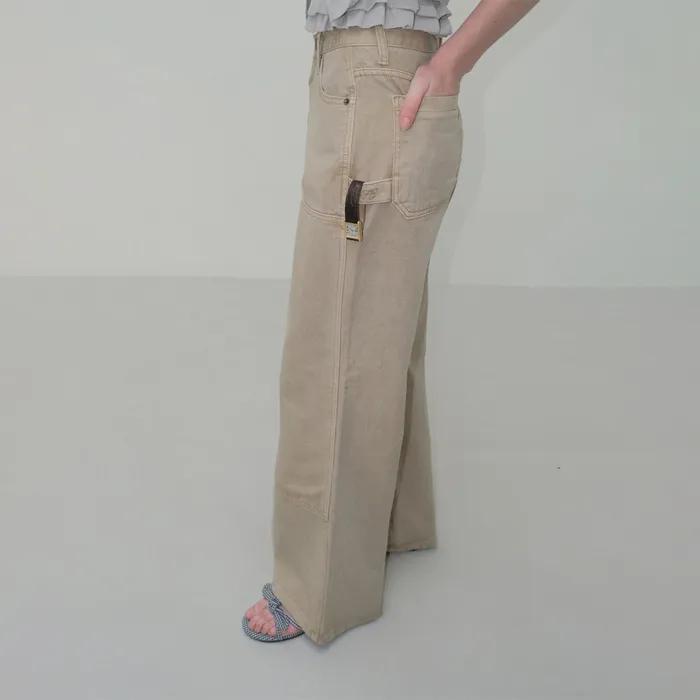 [10th] Girls pocket dying beige pants