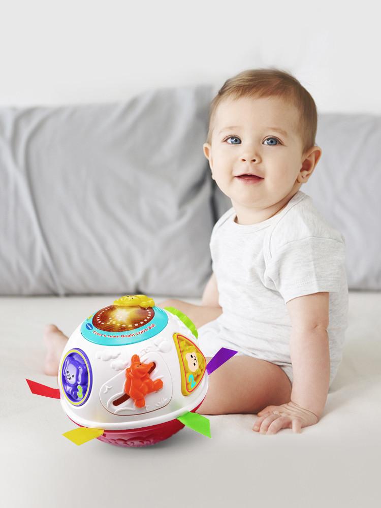 브이텍 스스로 굴러가는 깜짝볼 스마트 한영 6개월 아기장난감