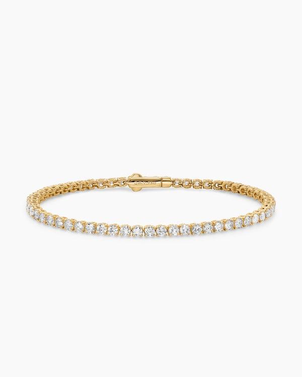Tennis Bracelet in 18K Yellow Gold with Diamonds, 3mm