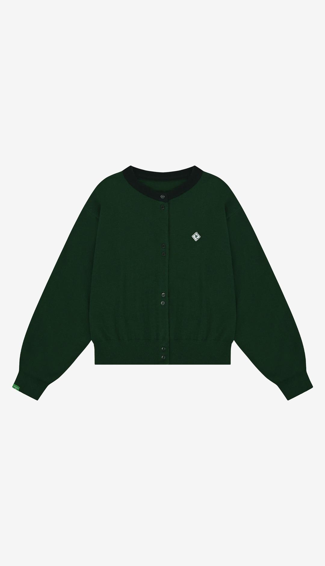 164. Coloring Cardigan _ Green