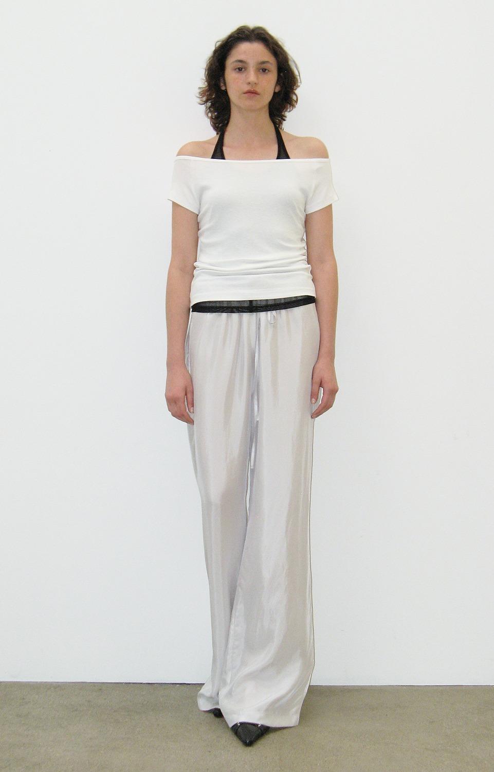 LINE WIDE PANTS, PALE GRAY