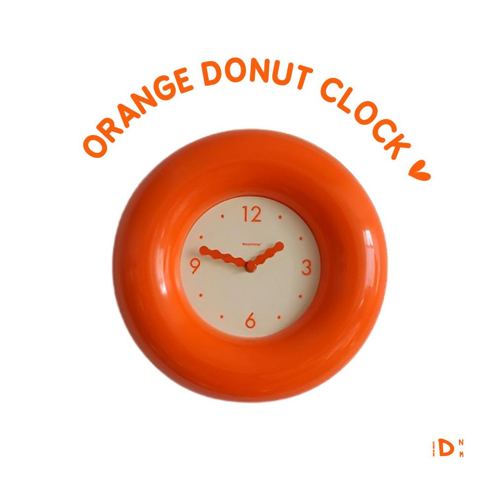 띠네마네 도넛 데스크테리어 소품샵 카페 거실 컬러 무소음 벽걸이시계