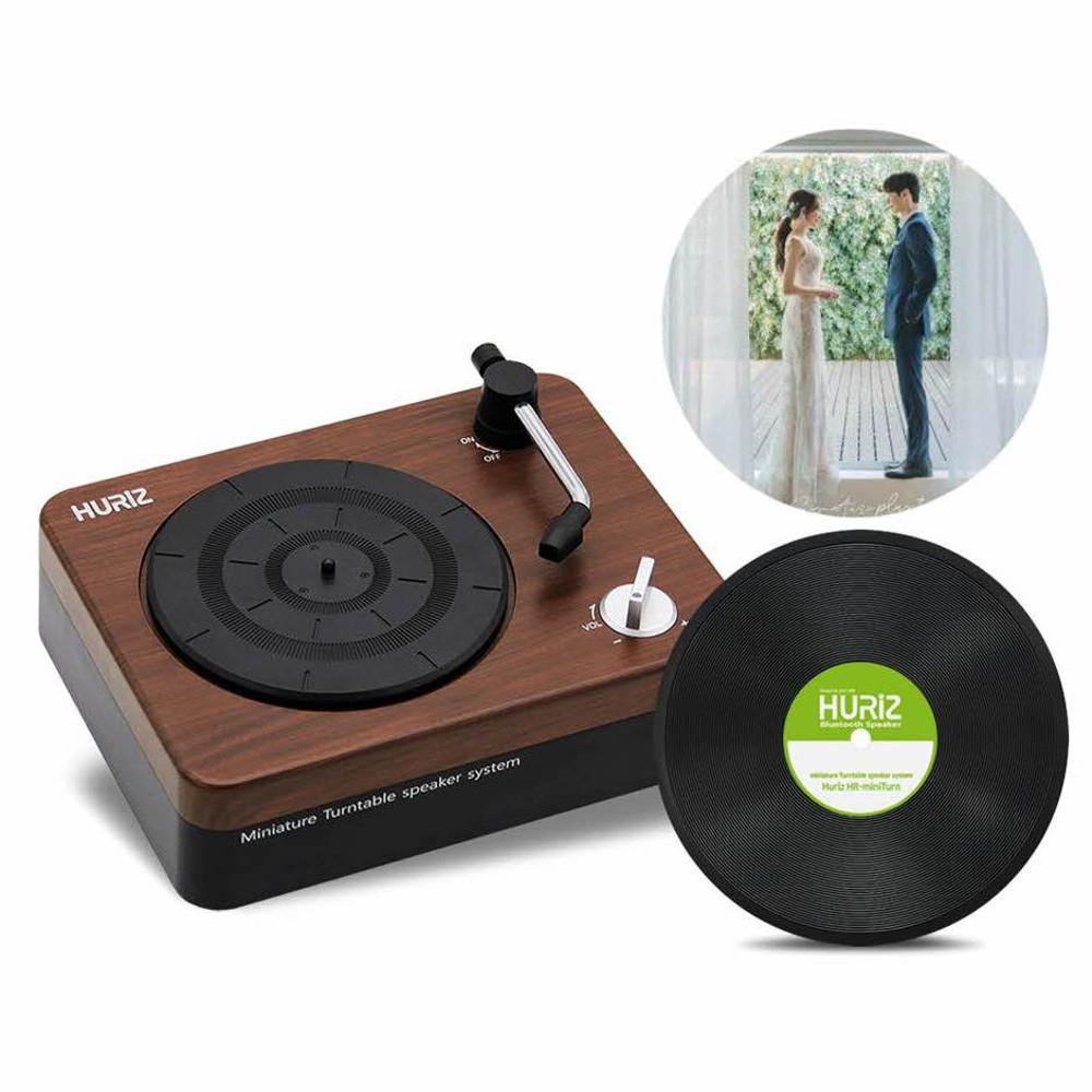 감성 휴대용 블루투스 스피커 무선 미니턴테이블 인테리어스피커 캠핑 레트로스피커
