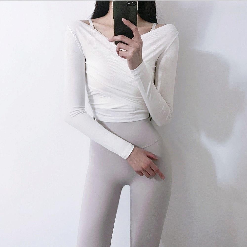 로라벨 메쉬 필라테스복 여성 요가복 필라테스 상의 옷 커버업 운동복 탑 요가 크롭 긴팔