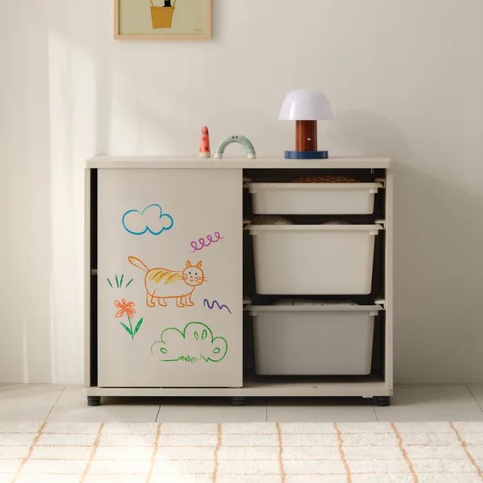 두들 회전도어 수납장 A (화이트보드 도어형)