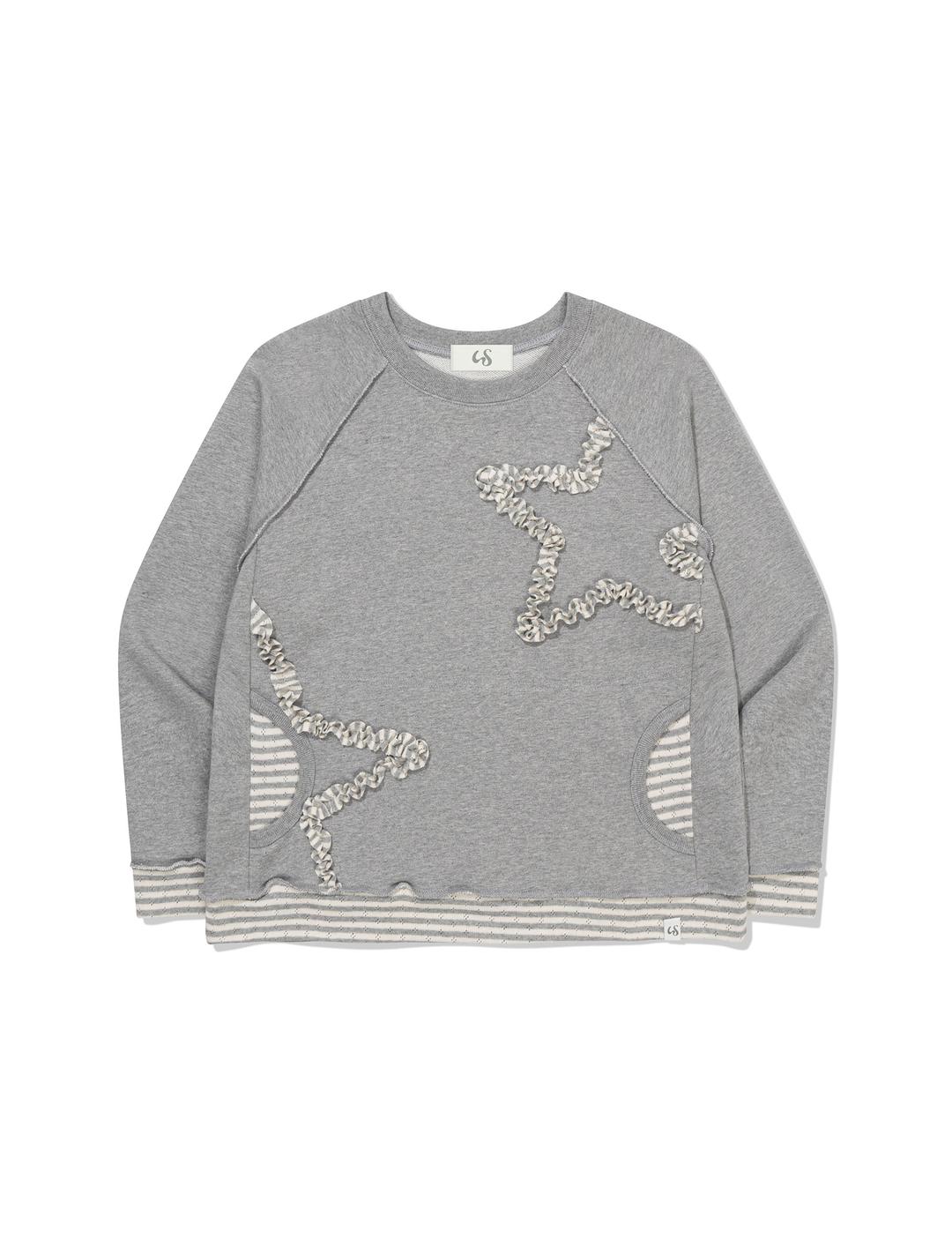 STAR LAYERED SWEATSHIRT(GREY)