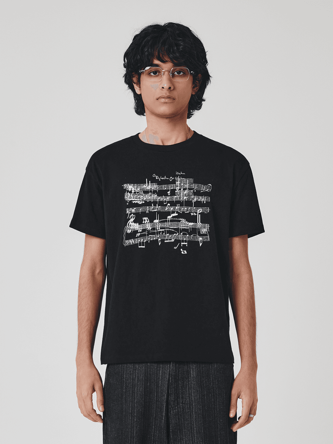 Glitch Score T-Shirts [Black]