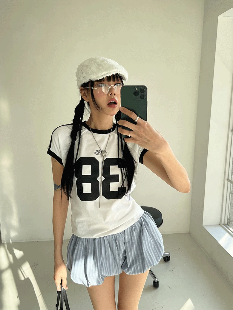 [주문폭주,19차 입고] 버블펌킨 스트라이프 밴딩 마이크로 숏 팬츠