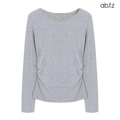 [ab.f.z] 사이드 셔링 디테일 라운드넥 티셔츠 (AFZ1MK33A)