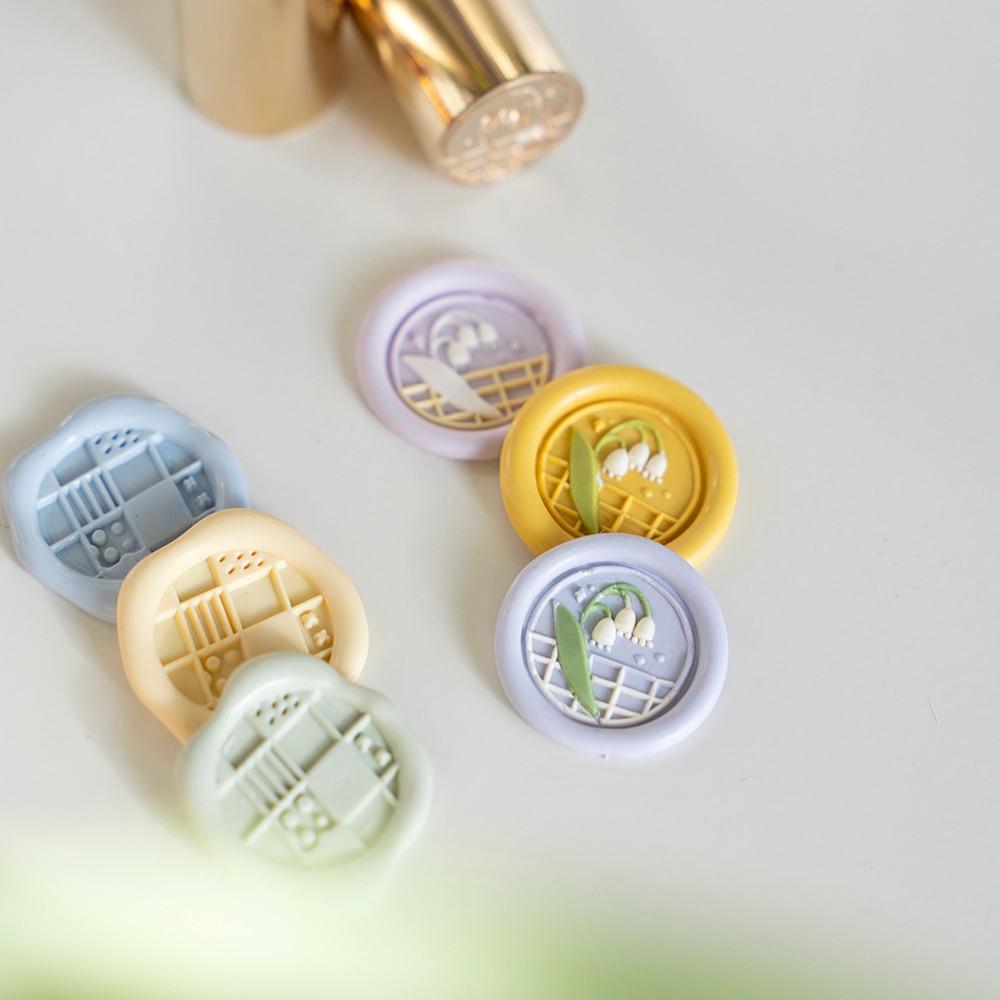 크랩서플라이 캐주얼 미니 스틱 일체형 심볼 아이콘 양면 실링스탬프 실링왁스 vol2