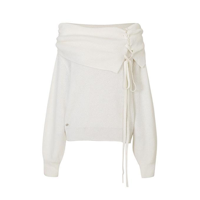 [단독선오픈]KAREN CORSET KNIT white [12월 29일 예약 배송]