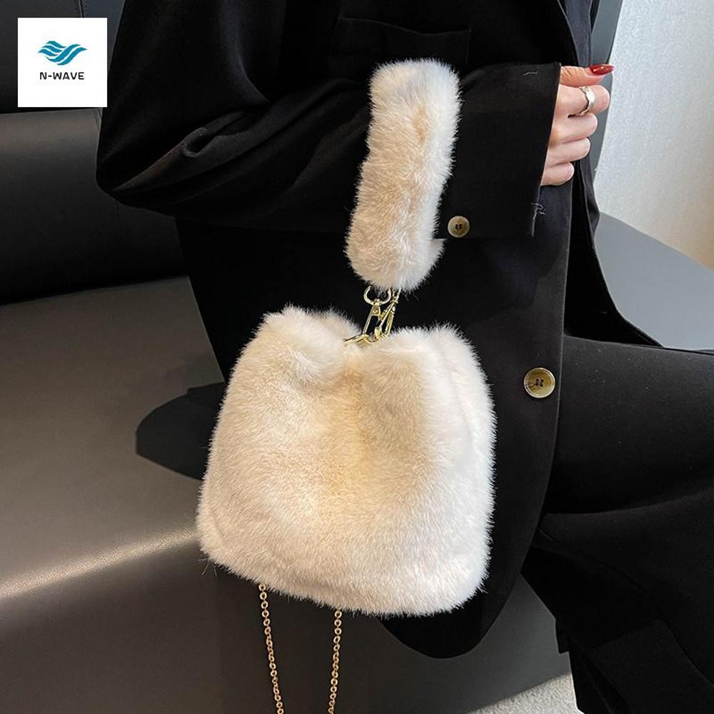 토끼털타입 털복주머니 인형 핸드백 가방