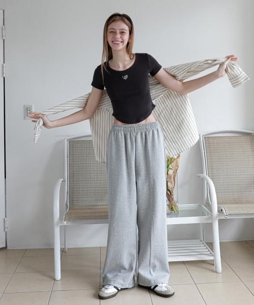 Cotton String Sweatpants  Gray