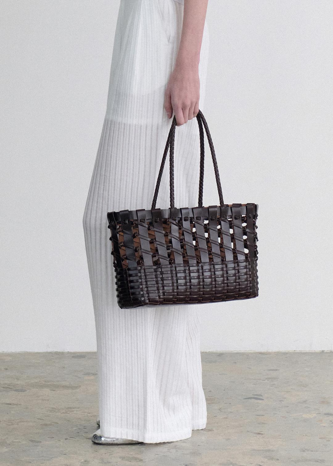 Cava weaving bag (dark brown)