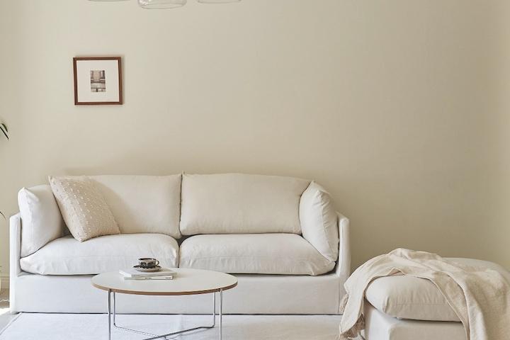 컴오프 패브릭 풀커버링 소파 3인 패브릭소파+커버세트 (스툴선택)