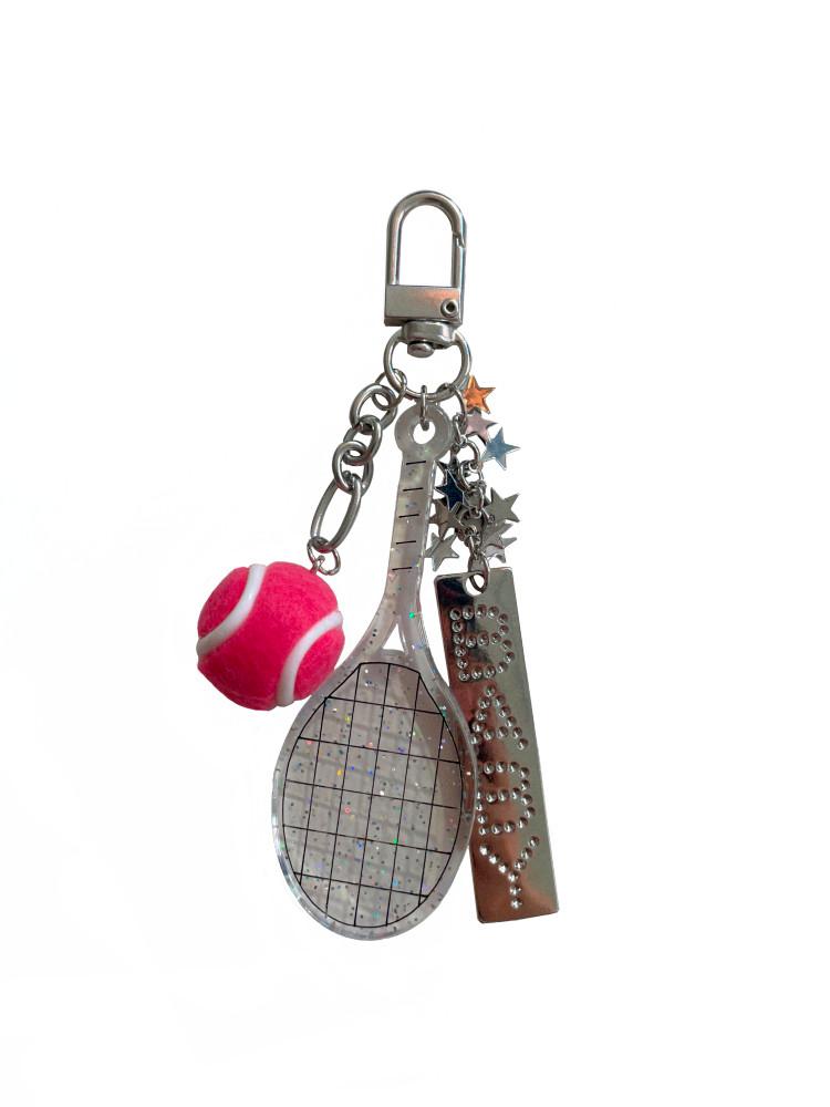 [자체제작] tennis ball & racket  keyring/ 2color