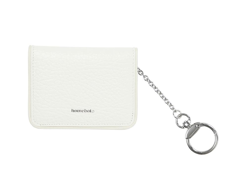 leather keyring card holder (레더키링카드홀더) - 크림화이트