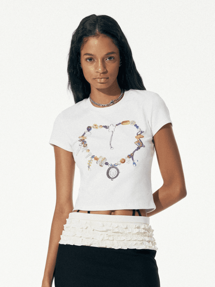 'My necklace.\' T-shirt_White(5/6 출고)