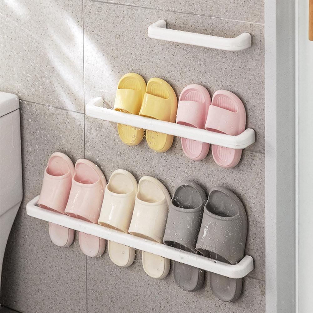 무타공 화이트 슬리퍼거치대 실내화걸이 슬리퍼걸이