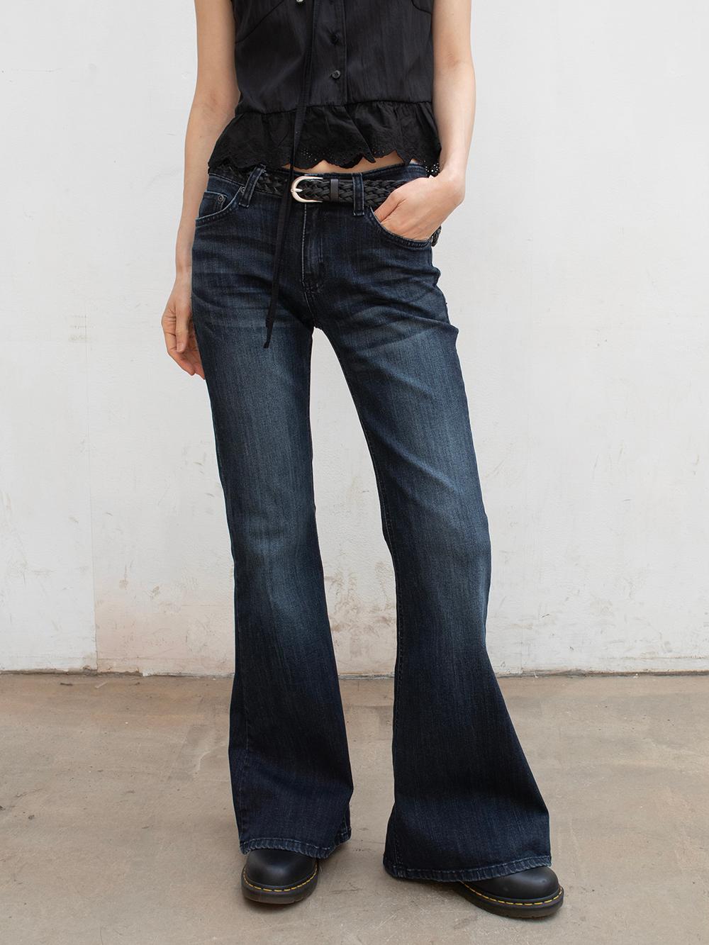 LOW BOOTS CUT DENIM PANTS